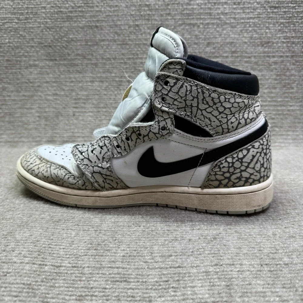 Nike Air Jordan 1 Retro High White Cement Kids 7 White DZ5485-052